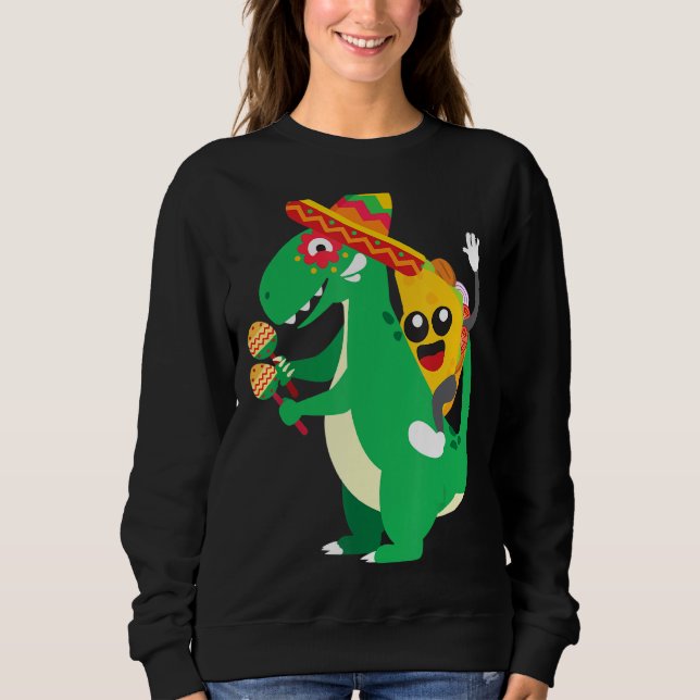 Sweatshirt Taco Riding T Rex Cinco De Mayo Boy Son Taco (Devant)