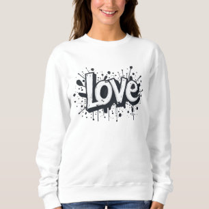 Sweatshirt Tag d'amour monochrome