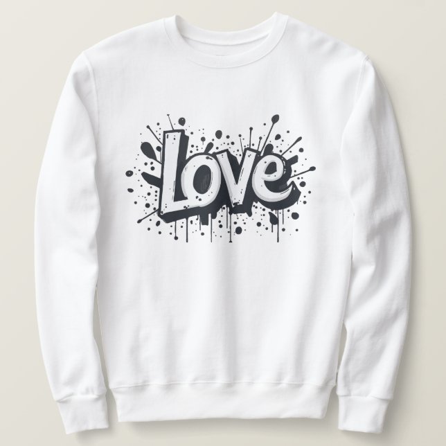 Sweatshirt Tag d'amour monochrome (Design devant)