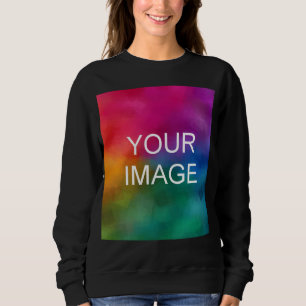 Sweatshirt Taille Unisex noire téléchargez votre photo pour l