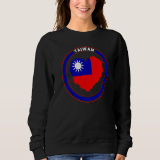 Sweatshirt Taïwan Drapeau de Taïwan Cœur Soutien Chinois Taïw