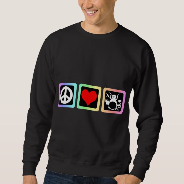 Sweatshirt Tambours d'amour de paix (Devant)