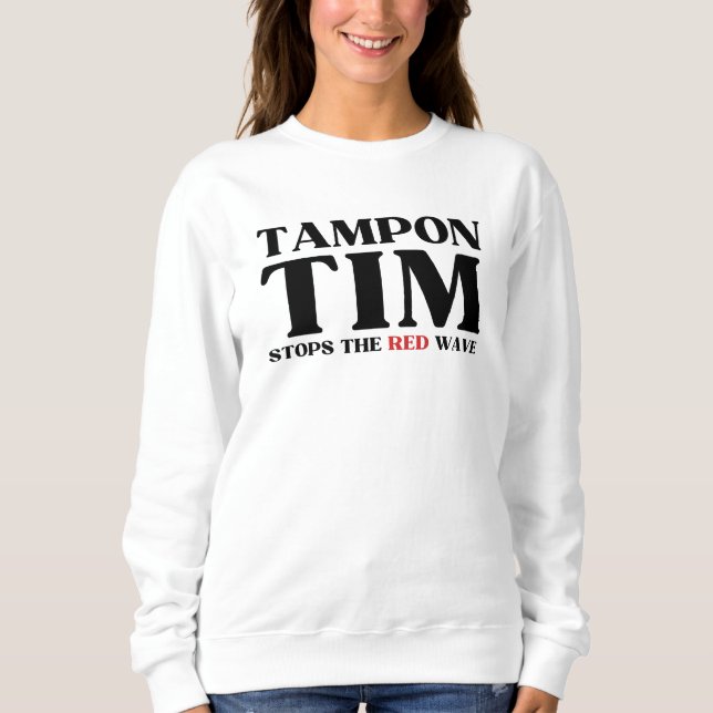 Sweatshirt Tampon Tim Arrêtera Le Red Wave-Tim Walz 2024 (Devant)