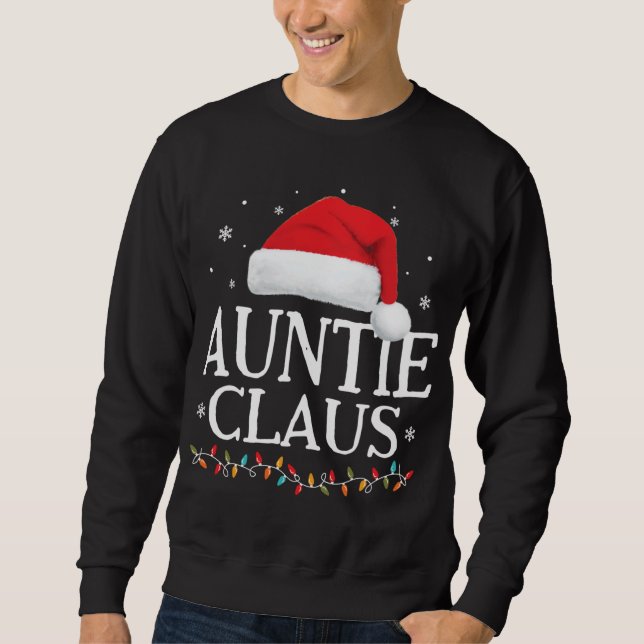 Sweatshirt Tante Claus Famille de Noël Correspondant Pyjama S (Devant)