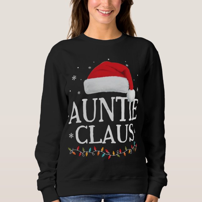 Sweatshirt Tante Claus Famille de Noël Correspondant Pyjama S (Devant)