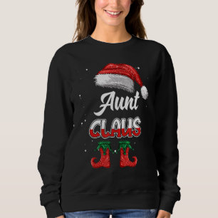 Sweatshirt Tante Claus Pajama de Noël Famille Correspondant N