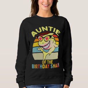 Sweatshirt Tante De La Tante D'Anniversaire Du Requin Qui Cor