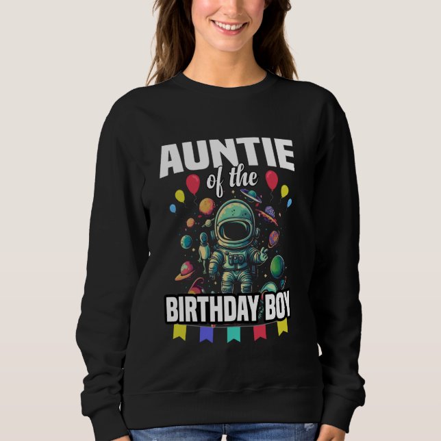 Sweatshirt Tante de l'espace astronaute d'anniversaire (Devant)