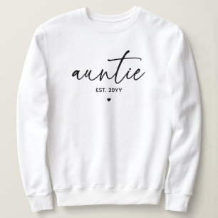 Sweatshirt Tante Elégante Typographie Nouvelle Tante