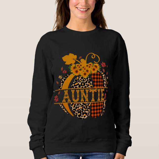 Sweatshirt Tante Empreinte de léopard Citrouille Buffalo Plai (Devant)
