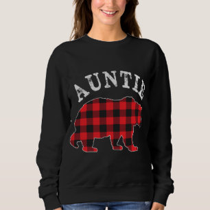 Sweatshirt Tante Mama Bear RED Black Buffalo Plaid Checker P