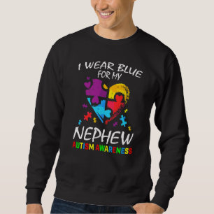 Sweatshirt Tante Oncle Je Porte Du Bleu Pour Mon Adolescent N
