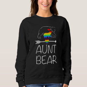 Sweatshirt Tante ours Fière Maman Arc-en-ciel Drapeau Lgbt Pr