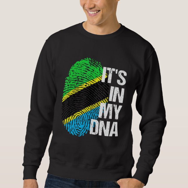 Sweatshirt Tanzanie Drapeau Adn Patrimoine Racines Fierté Tee (Devant)