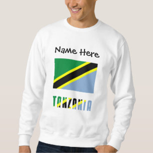 Sweatshirt Tanzanie Drapeau Tanzanien Noir Personnalisation 