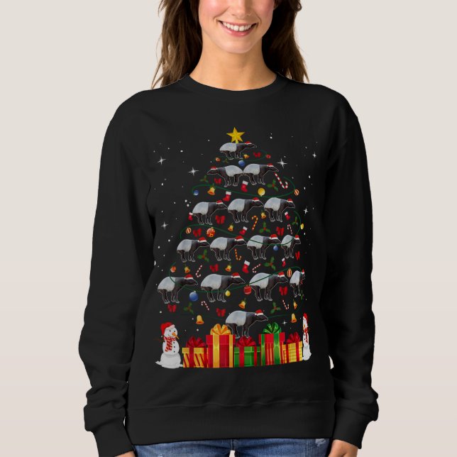 Sweatshirt Tapir Arbre De Noël Mignonne Odeur De Cadeau A (Devant)