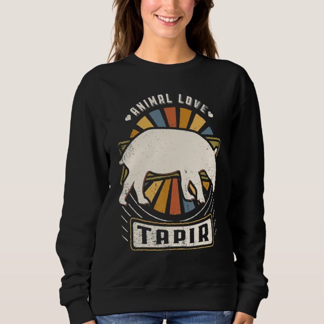 Sweatshirt Tapir Vintage Classique Animal Retro (Devant)
