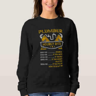 Sweatshirt Tarif horaire de plombier Outils d'évier Travaille