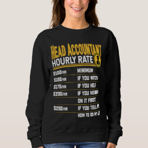 Sweatshirt Tarif horaire du chef comptable principal senior