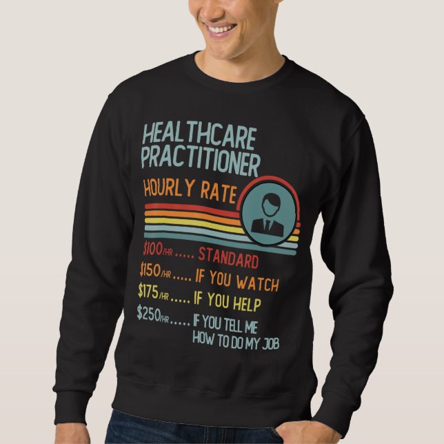 Sweatshirt Tarif horaire T-shirt Rétro (Devant)