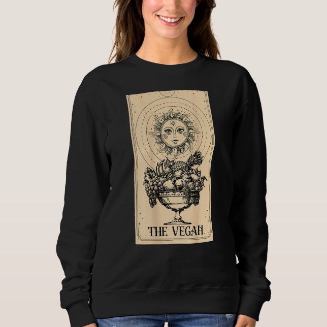 Sweatshirt Tarot Cards The Vegan Witchcraft Fortune Teller Oc (Devant)