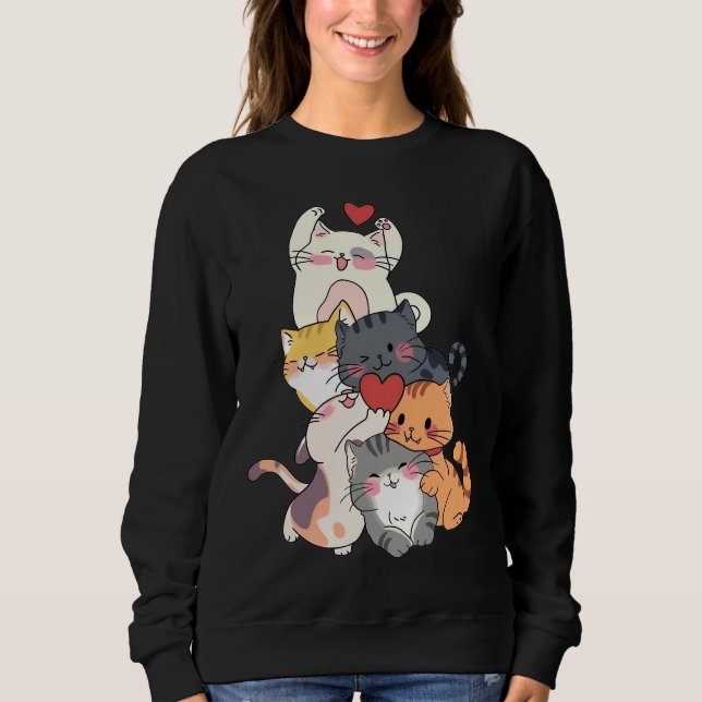 Sweatshirt Tas mignon de chat d'amour – Adorables chatons s'é (Devant)