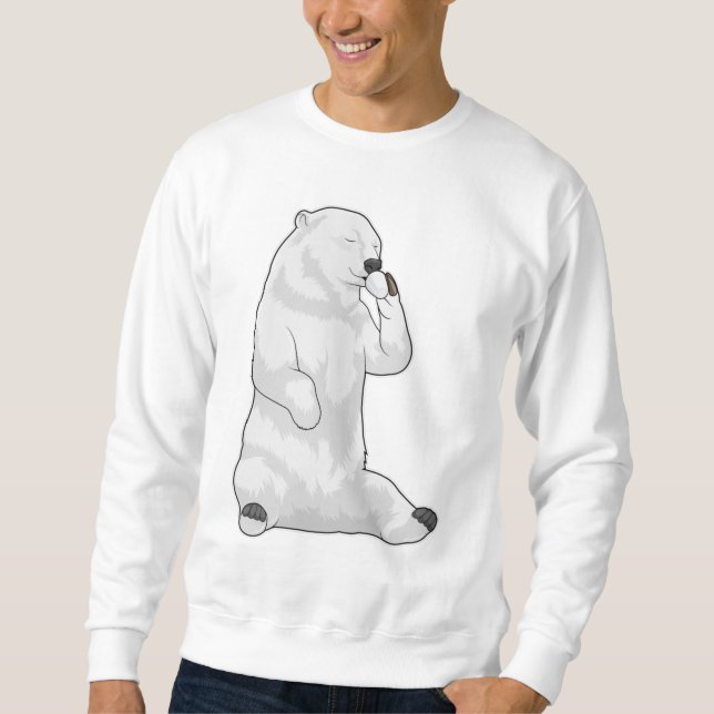 Sweatshirt Tasse à café ours polaire (Devant)