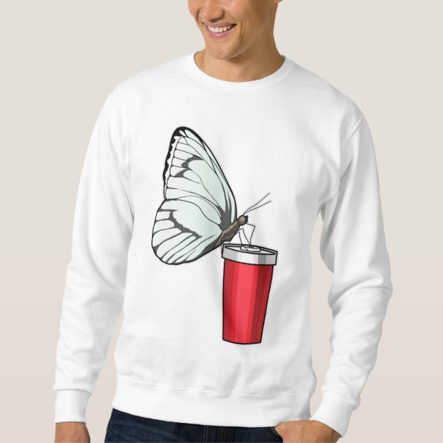 Sweatshirt Tasse à café Papillon (Devant)
