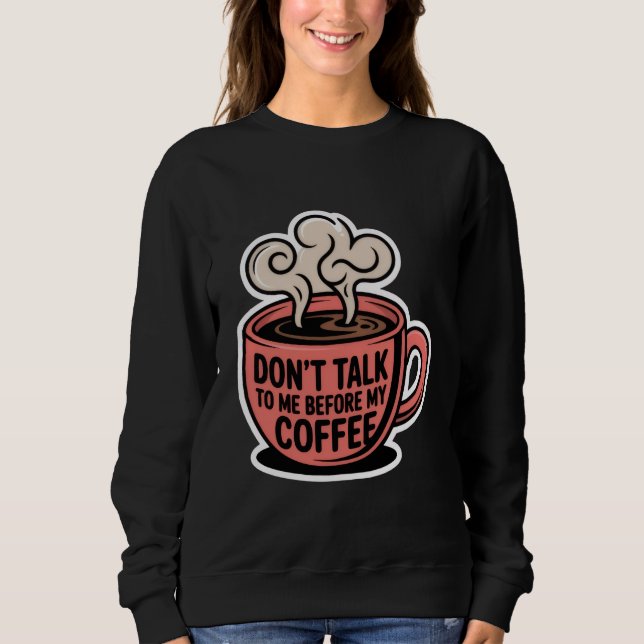 Sweatshirt tasse à café rouge à vapeur, T-shirt (Devant)