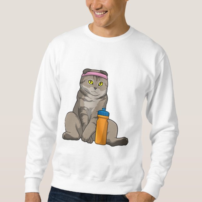 Sweatshirt Tasse de fitness pour chats (Devant)