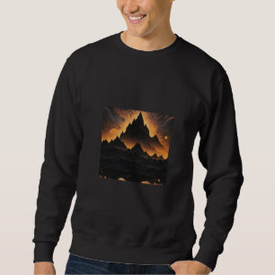 Sweatshirt Tasse Montagne Éclipse Solaire - Tasse Paysage Cos