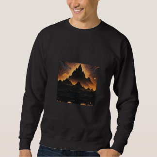 Sweatshirt Tasse Montagne Éclipse Solaire - Tasse Paysage Cos