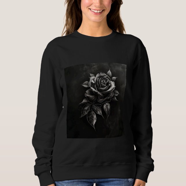 Sweatshirt tatouage rose vintage (Devant)