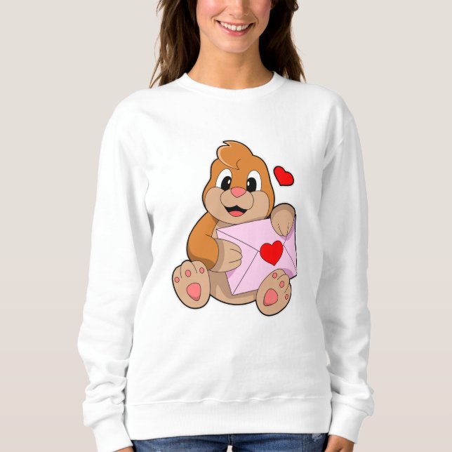 Sweatshirt Taupe avec enveloppe cardiaque (Devant)