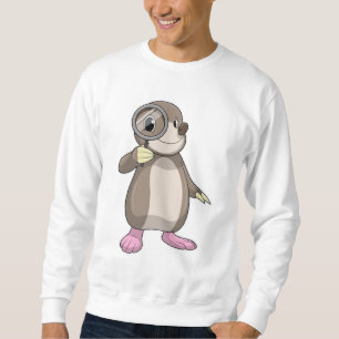 Sweatshirt Taupe avec loupe