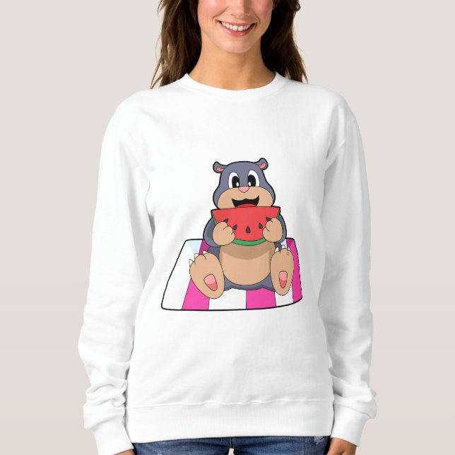 Sweatshirt Taupe avec pastèque.PNG (Devant)