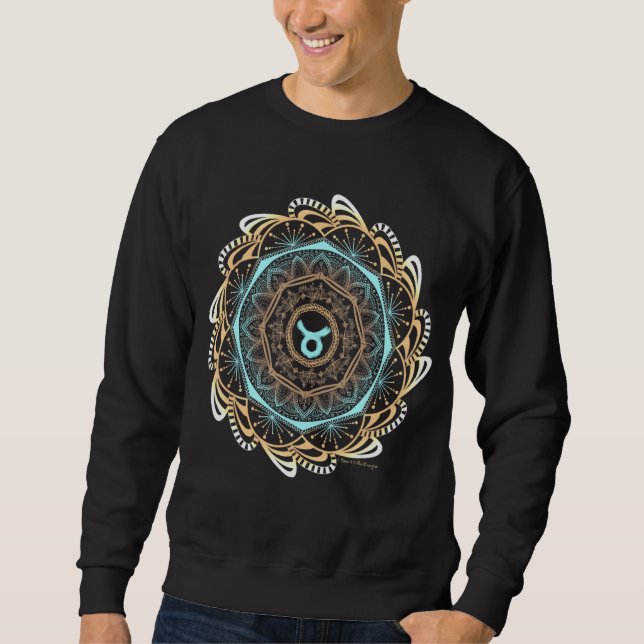 Sweatshirt Taurus Zodiac Mandala (Devant)
