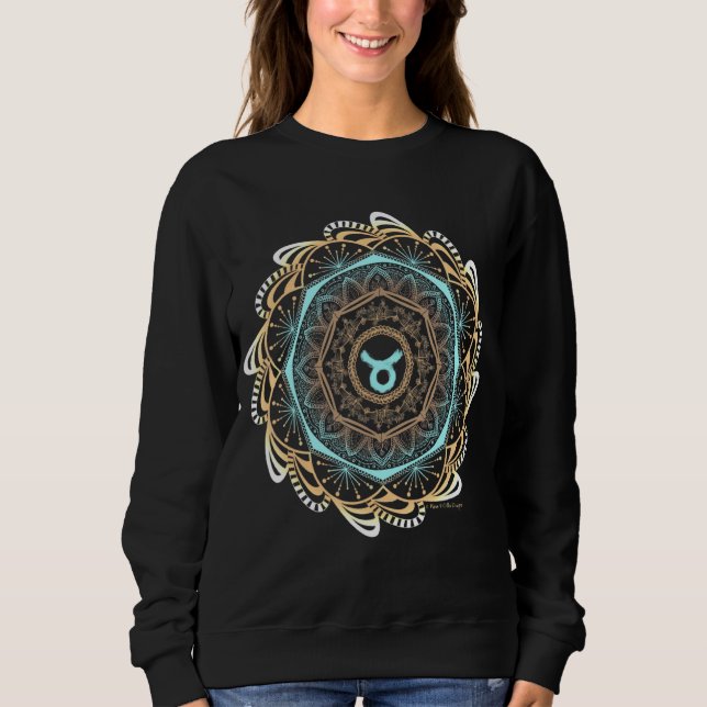 Sweatshirt Taurus Zodiac Mandala (Devant)