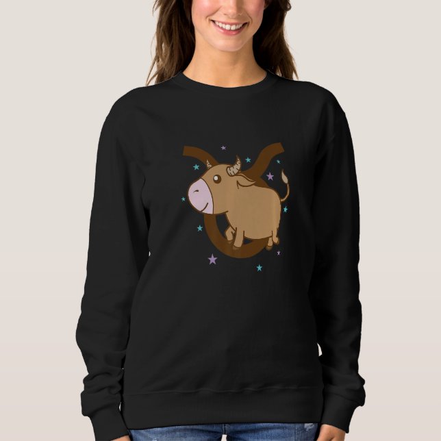 Sweatshirt Taurus Zodiac Sign as Animal Horoscope (Devant)