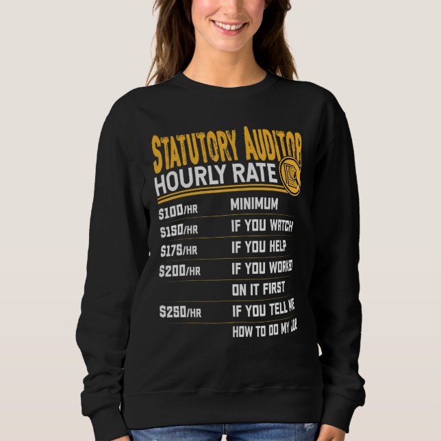 Sweatshirt Taux horaire de commissaire aux comptes - Ac certi (Devant)