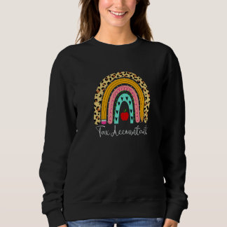 Sweatshirt Tax Accountant Leopard Rainbow Accounting Back To 