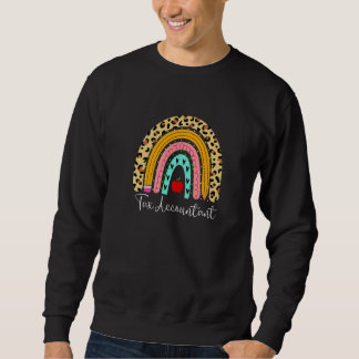 Sweatshirt Tax Accountant Leopard Rainbow Accounting Back To 