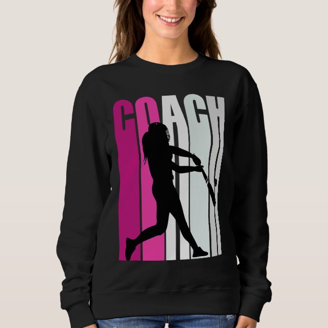 Sweatshirt Teach Female Baseballteacher Master Coach Softball (Devant)