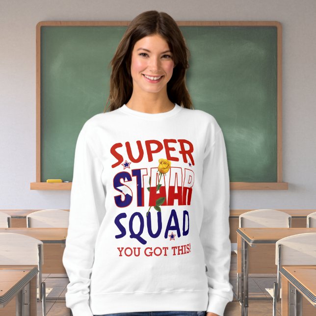 Sweatshirt Teacher de stade Texas Test Day Superstar Squad (Créateur téléchargé)