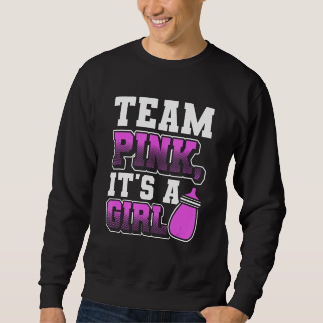 Sweatshirt Team Blue C'est une fille Grossesse Faire-part Gen (Devant)