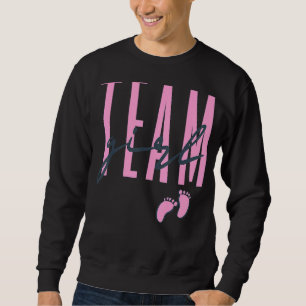 Sweatshirt Team Girl Sexe Révéler Baby shower Rose Ou Bleu