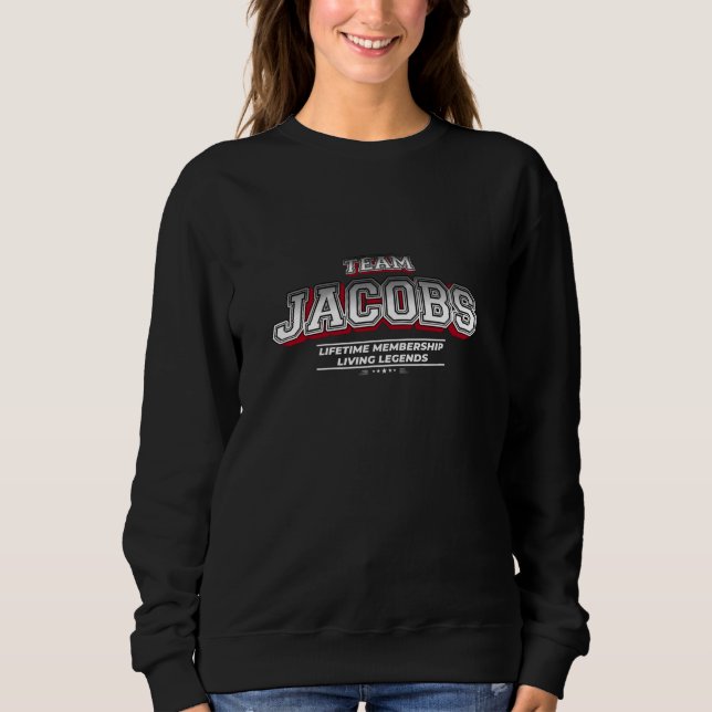 Sweatshirt Team JACOBS Nom de famille Nom de famille Nom de f (Devant)