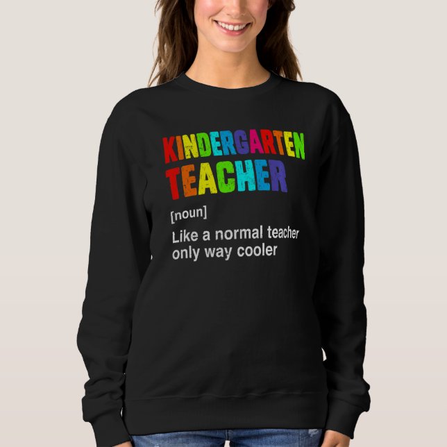 Sweatshirt Team Kindergarten Teacher Cute Définition Hello Ki (Devant)