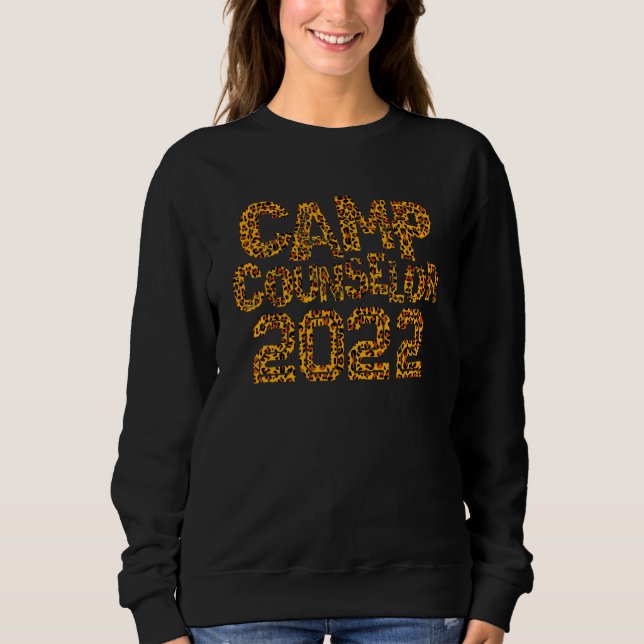 Sweatshirt Team Leopard Conseiller Camp 2022 Enseignant D'Été (Devant)