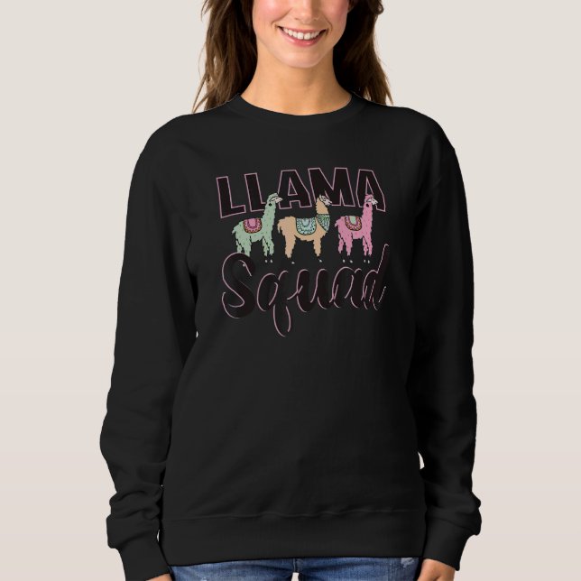 Sweatshirt Team Llama Squad    Animal For Men Women  Fun Squa (Devant)